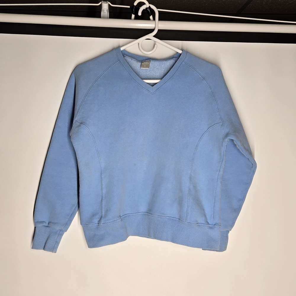 Russell Athletic Women's Light Blue V-Neck Sweater
